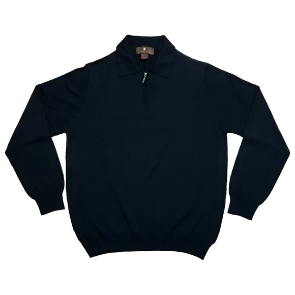 Vintage 90s 1/4 Zip Wool Sweater - Picture 1 of 3